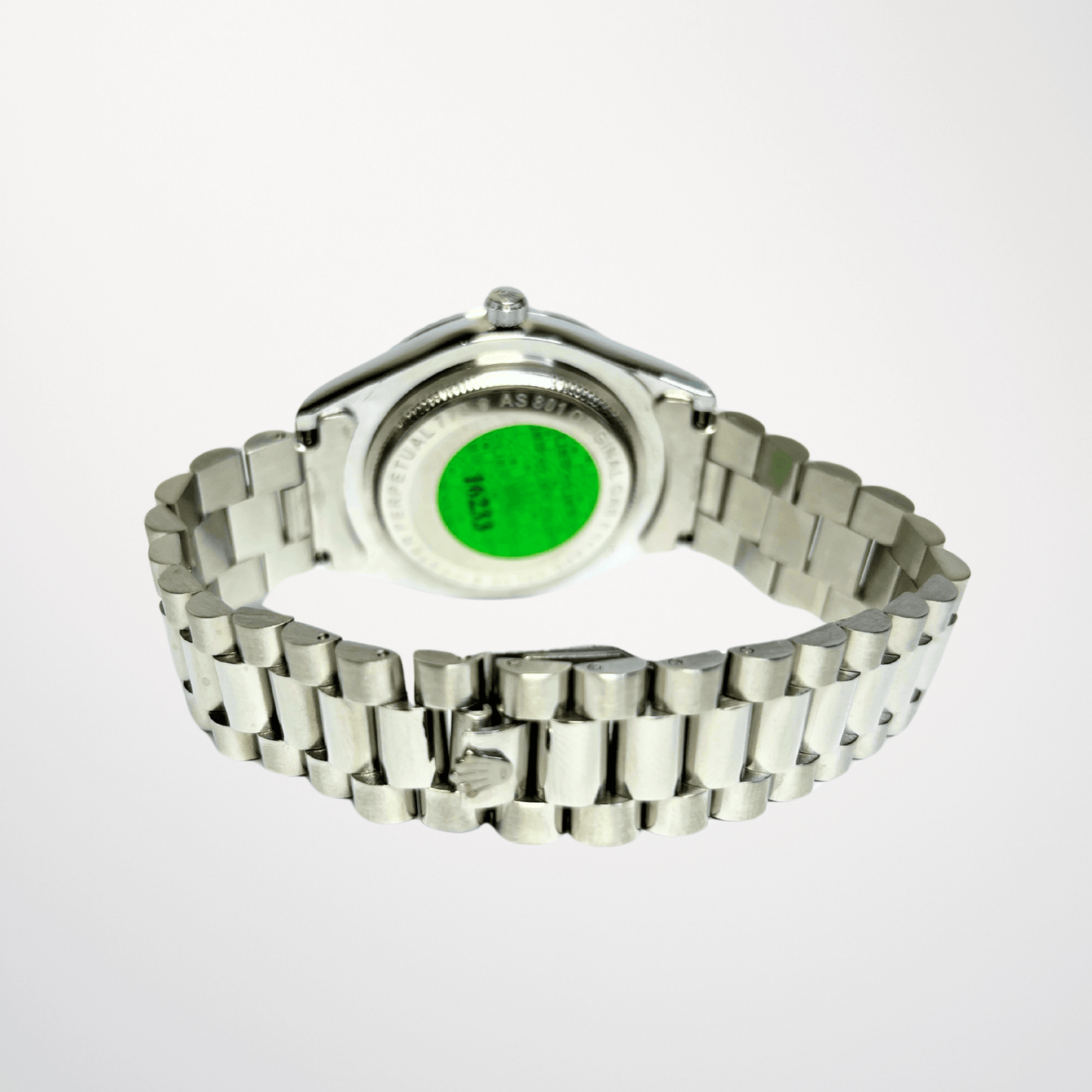 Rolex Datejust – Black Diamond Dial | Silver Bezel | Silver Chain