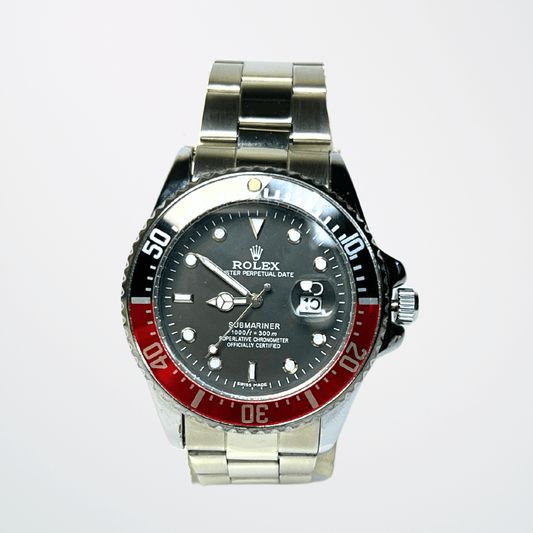 Rolex GMT-Master II – Pepsi Bezel | Black Dial | Silver Chain