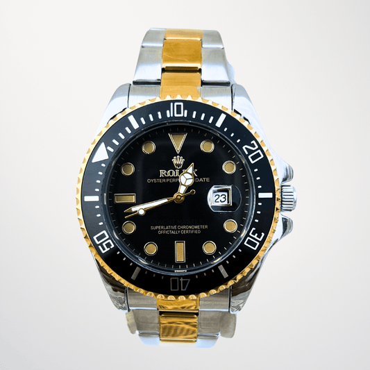 Rolex Submariner – Black Bezel | Black Dial | Two-Tone Chain