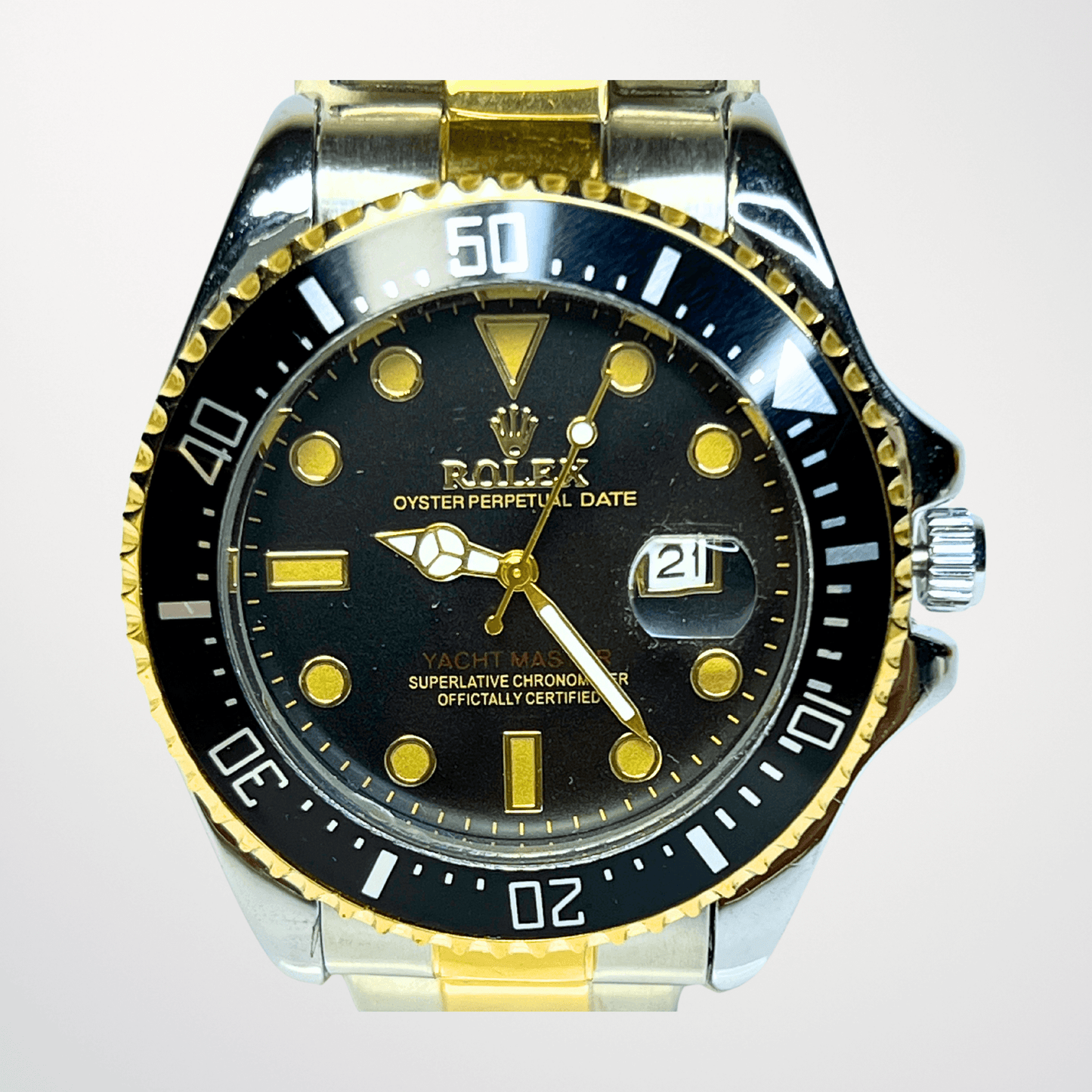 Rolex Submariner – Black Bezel | Black Dial | Two-Tone Chain