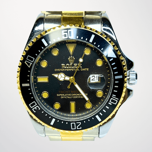 Rolex Submariner – Black Bezel | Black Dial | Two-Tone Chain