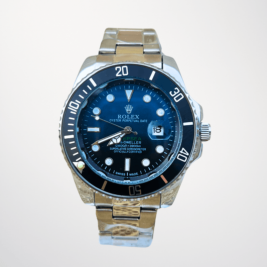 Rolex Submariner – Black Dial | Black Bezel | Silver Chain