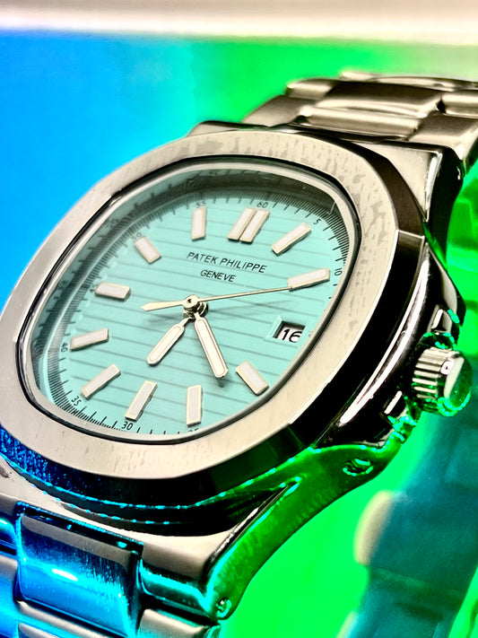 Patek Philippe Nautilus - Tiffany Blue Dial | Silver Chain