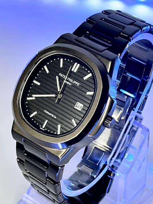 Patek Philippe Nautilus - Black Dial | Black Chain
