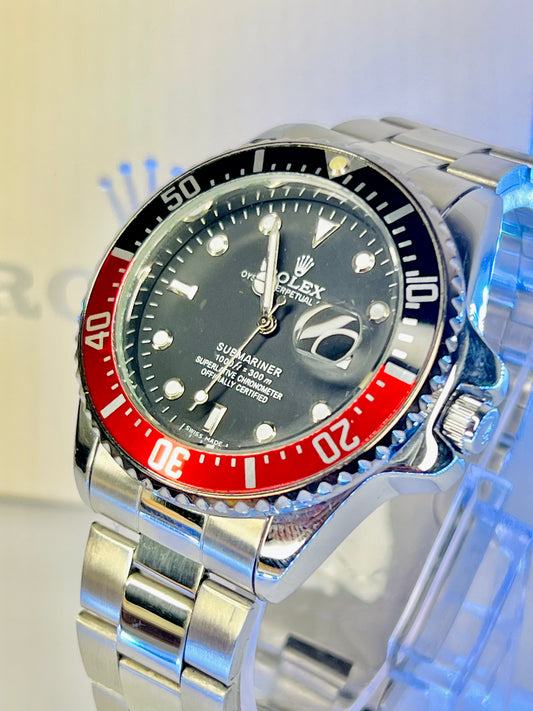 Rolex GMT-Master II – Pepsi Bezel | Black Dial | Silver Chain