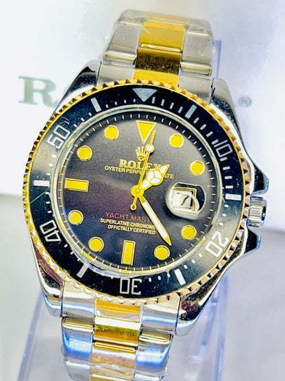 Rolex Submariner – Black Bezel | Black Dial | Two-Tone Chain