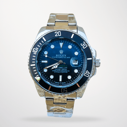 Rolex Submariner – Black Dial | Black Bezel | Silver Chain